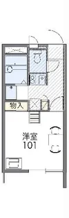 レオパレス大坪【3階】の間取り