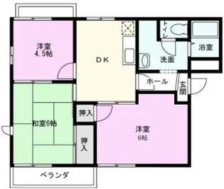 ドエルエスポアール A棟【2階】の間取り