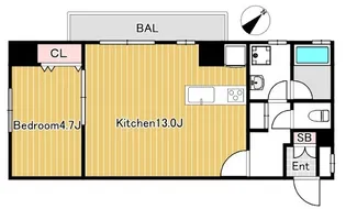リンデン・ドルフ大山【6階】の間取り