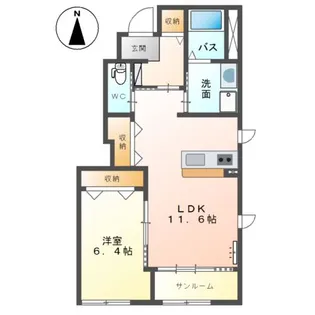 センチュリーカーサII【1階】の間取り
