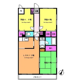 Bell Court 6(ベルコート6)【3階】の間取り