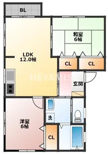 コーポ平山【2階】の間取り