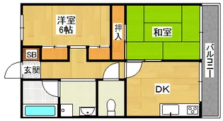 武庫之荘ガーデン【1階】の間取り