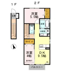 サニーハイツ【2階】の間取り