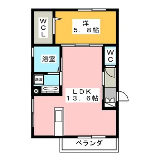 パライソ熱田六番町A棟【1階】の間取り