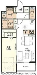 コンシェルジュ末広II【3階】の間取り