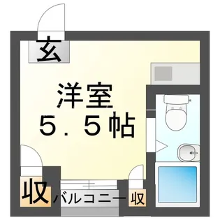 ウィング岸田【2階】の間取り