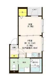 テラスルミエール青井【1階】の間取り