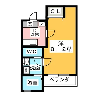 クレフラスト新守山北【2階】の間取り