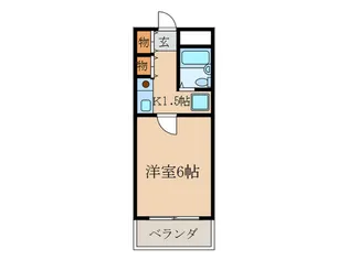 シングルマンションまこと【2階】の間取り