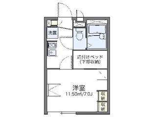 レオパレスハピネス【2階】の間取り