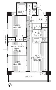 ブランネージュ多摩川【6階】の間取り