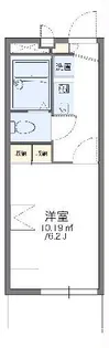 レオパレスハナブサ Nara【3階】の間取り