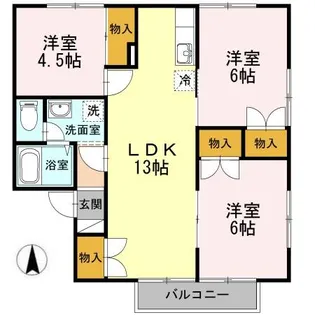 セジュールエーデルワイス A【2階】の間取り