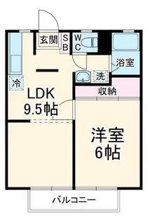 光喜ハイツA棟【1階】の間取り