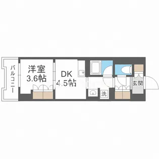エル・セレーノ大阪天神橋【2階】の間取り