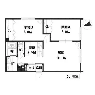 ルミエールあじさい【2階】の間取り