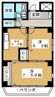 アマデウス西洞院【7階】の間取り