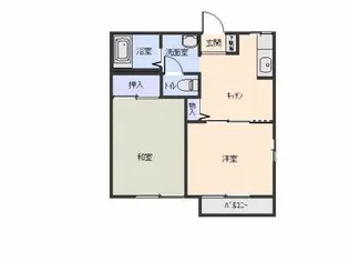 ディアス北田 E【2階】の間取り