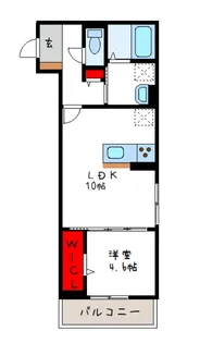 トリシアノーステラス【1階】の間取り