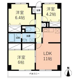 グランドュール アビテ【2階】の間取り