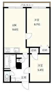ファミーユ花木【2階】の間取り
