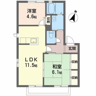グリーンヒルズ丸山【2階】の間取り