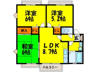 ティアラ T.O【2階】の間取り