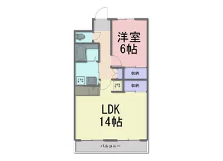 ユアサヴィレッジ【5階】の間取り