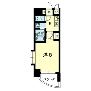 サプリームマンション【5階】の間取り