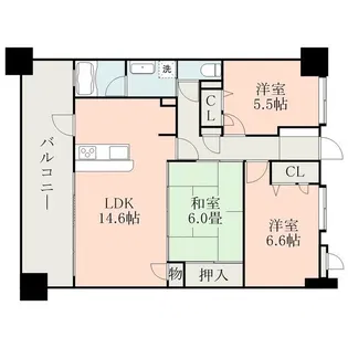 ファーネスト大江東リバーサイド 612号【6階】の間取り