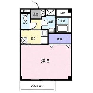 フォンテーヌ【2階】の間取り