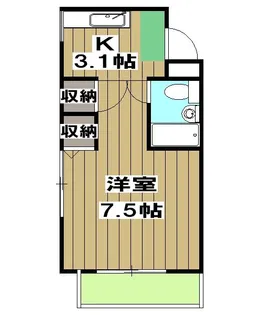 メゾンバーザス【2階】の間取り