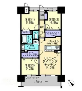 アルファステイツ鹿田本町【15階】の間取り