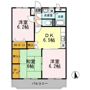 ディアコート大原【1階】の間取り
