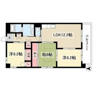 第18和興マンション 南館【5階】の間取り
