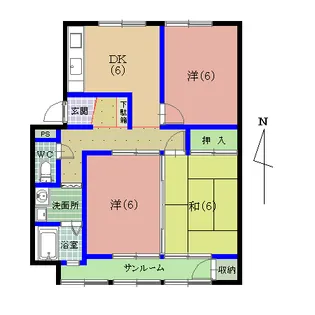 サニーコーポラス【4階】の間取り