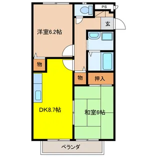 サンガーデンみちづか【2階】の間取り