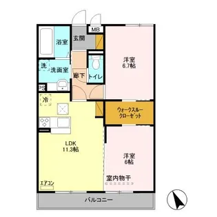 グランシャリオ【1階】の間取り