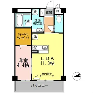 セレーナ沖浜【2階】の間取り