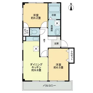 フォブール西泉【2階】の間取り