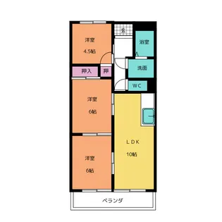 メゾンフローレス【3階】の間取り