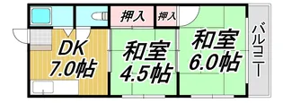 モリノブハイツ【4階】の間取り