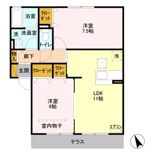 エクセル【1階】の間取り