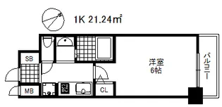 エステムコート神戸元町2ブリーズ【9階】の間取り