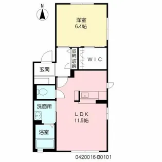 メイプルハイム B棟【1階】の間取り