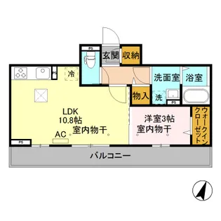 DEARROOM堀之内南 202【2階】の間取り