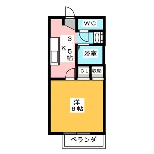 アンジュIII B【2階】の間取り