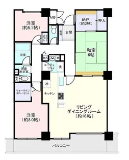 スカイプラザユーカリが丘イーストタワー【15階】の間取り