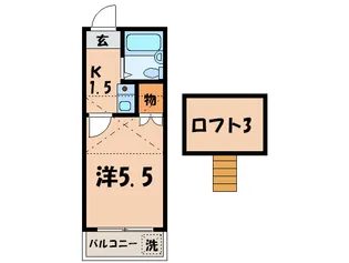 レオパレス三軒茶屋【1階】の間取り